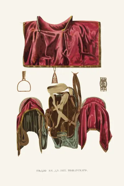 Sattel des Fürsten D. M. M. Poscharski von Fedor Grigoryevich Solntsev