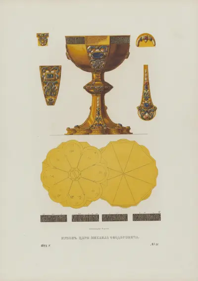 Tsar Mikhail Feodorovitjs pokal av Fedor Grigoryevich Solntsev