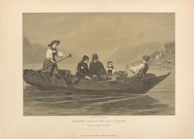 B. Vautier – Trauernde bei der Überfahrt über den Brienzersee von Theodor Gsell Fels