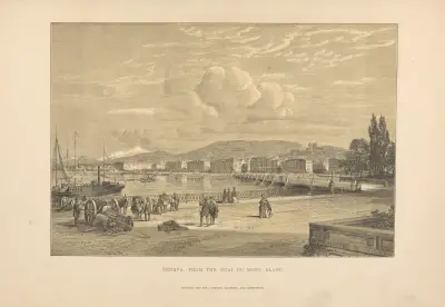 Genf vom Quai du Mont Blanc von Theodor Gsell Fels