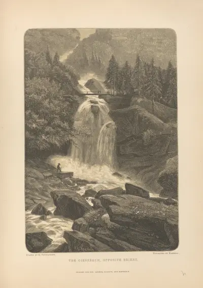Der Giessbach, gegenüber von Brienz von Theodor Gsell Fels