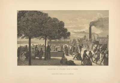 P. Weber – Departure of Steamer from Lucerne av Theodor Gsell Fels