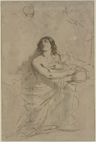 Botgörande Magdalena av Guercino