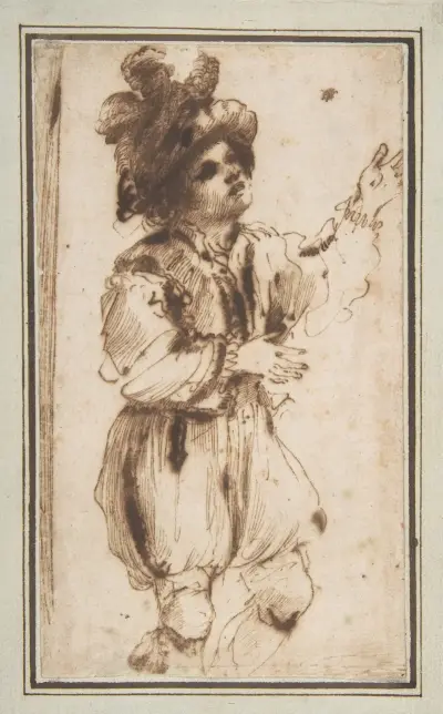 Pojke som jagar en fjäril av Guercino