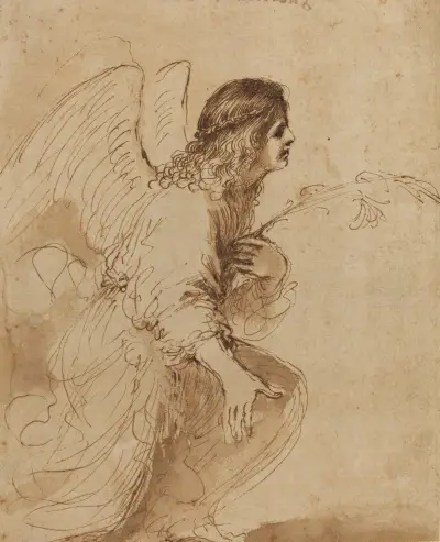 The Angel of the Annunciation av Guercino