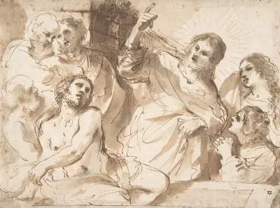 Lasarus uppväckande av Guercino