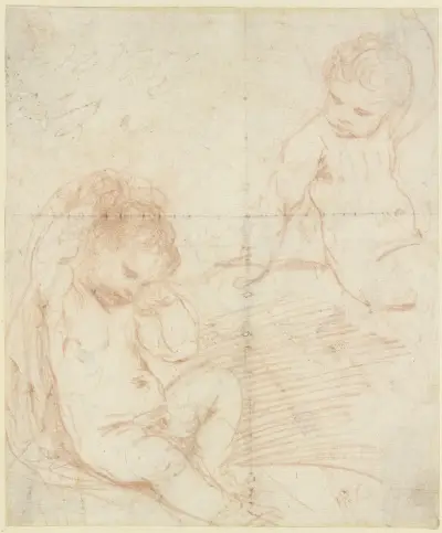 Två nakna småbarn av Guercino