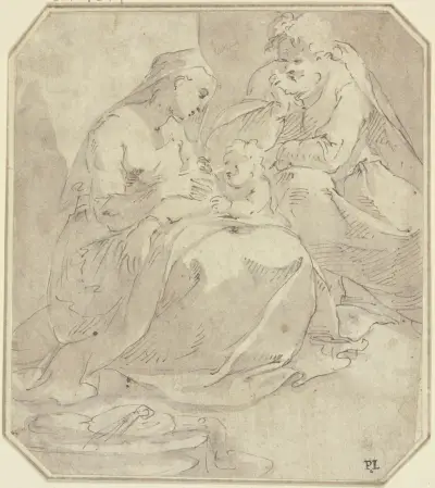 Holy family av Guido Reni
