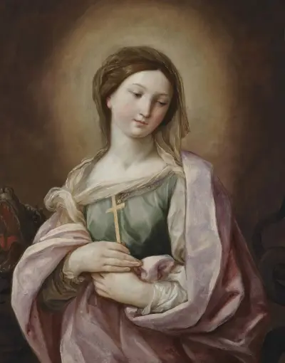Saint Margaret Of Antioch av Guido Reni