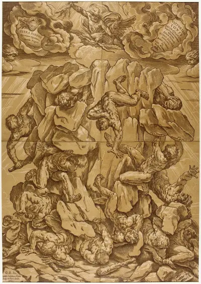 Jättarnas fall av Guido Reni