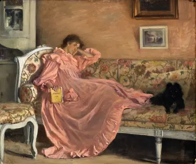 Carola i soffan av Gustaf Cederström