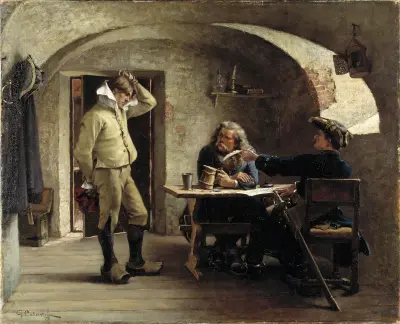 Värvningssergeanterna av Gustaf Cederström