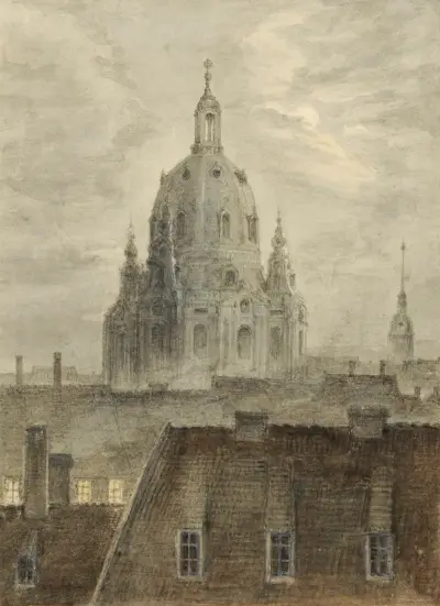 Die Frauenkirche in Dresden av Carl Gustav Carus