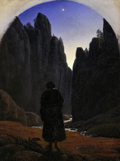 Pilgrim in a Rocky Valley av Carl Gustav Carus