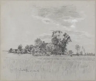 Bauernhaus in Zustorf av Gustav Kampmann