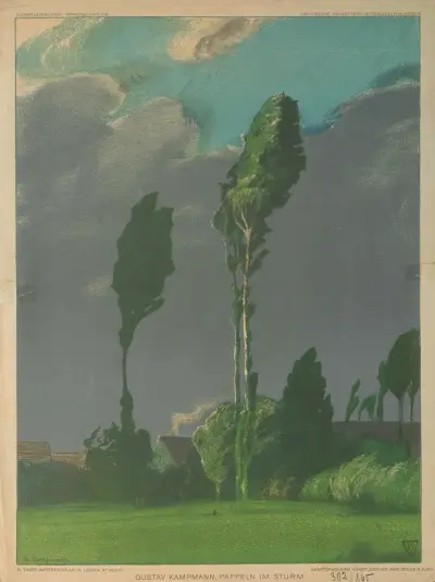 Poppeln i storm av Gustav Kampmann