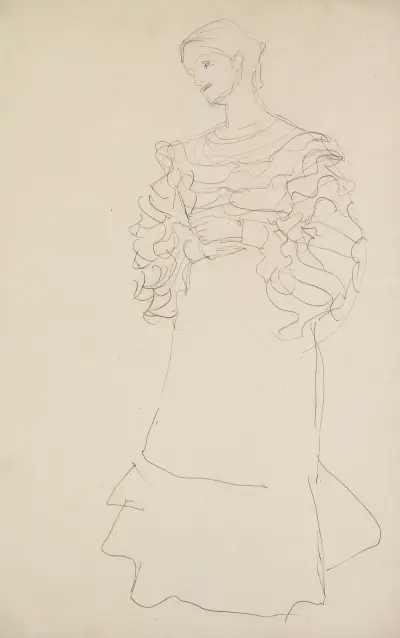 Bildnis Magda Mautner-Markhof Studie av Gustav Klimt