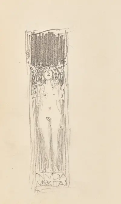 Design for the painting ‘Nuda Veritas’ av Gustav Klimt