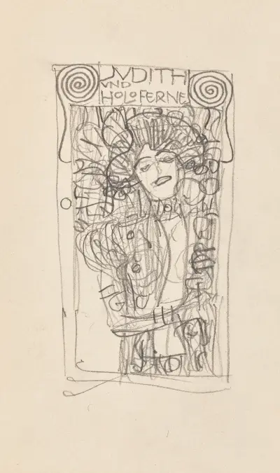 Draft for the painting ‘Judith I’ av Gustav Klimt