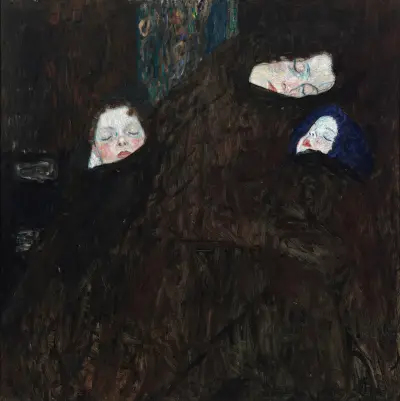Mother with two children (family) av Gustav Klimt