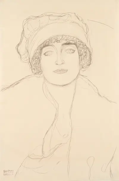 Podobizna v klobouku av Gustav Klimt