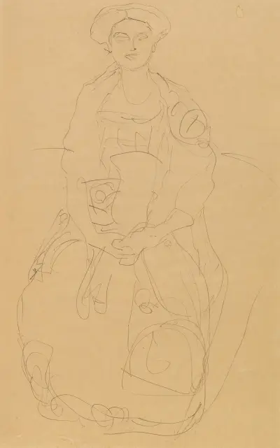 Portrait of Eugenia (Mäda) Primavesi, 1912 av Gustav Klimt
