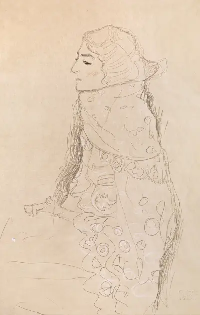 Seated Woman av Gustav Klimt