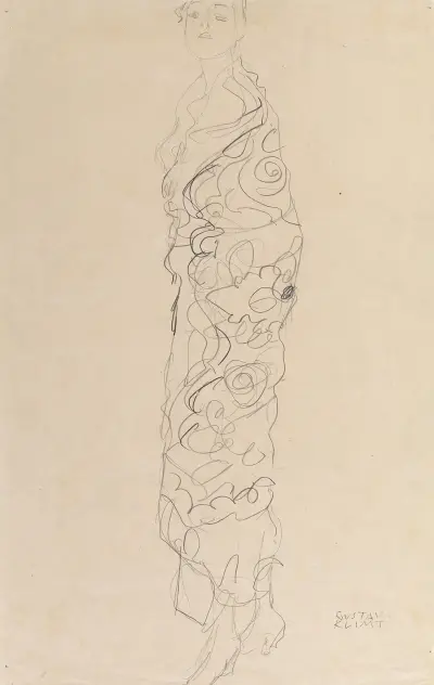 Woman in Kimono av Gustav Klimt