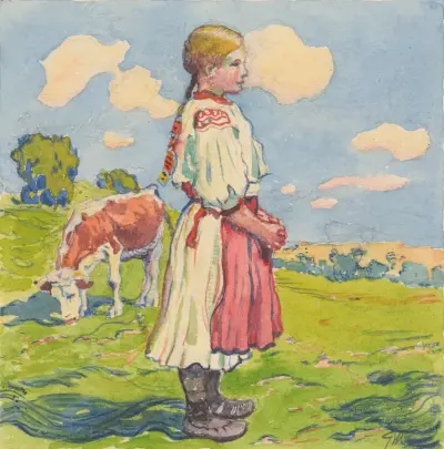 10. – Shepherdess av Gustáv Mallý
