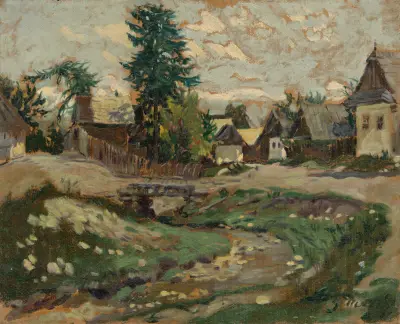 A Village Brook av Gustáv Mallý