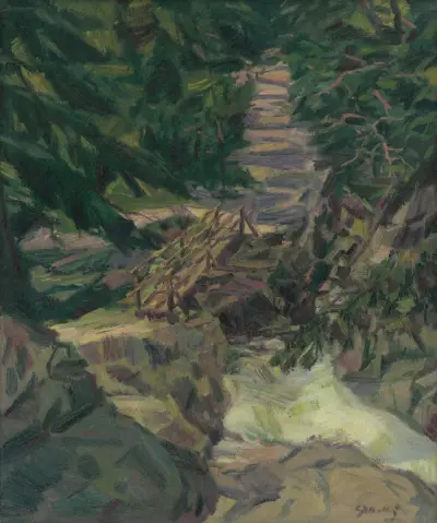 Mountain-Stream in the Tatras av Gustáv Mallý