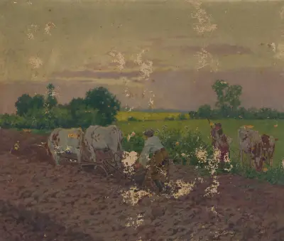 Ploughing av Gustáv Mallý