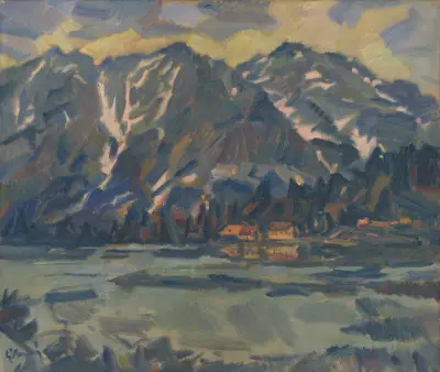 Popradské Pleso Lake av Gustáv Mallý