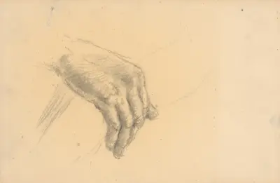 Studie av en hand av Gustáv Mallý