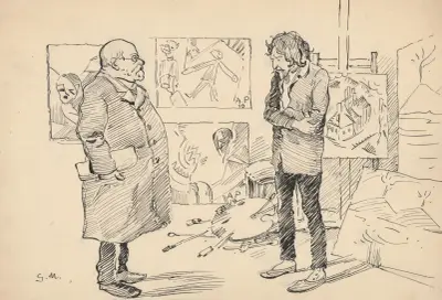 Two Art Critics av Gustáv Mallý