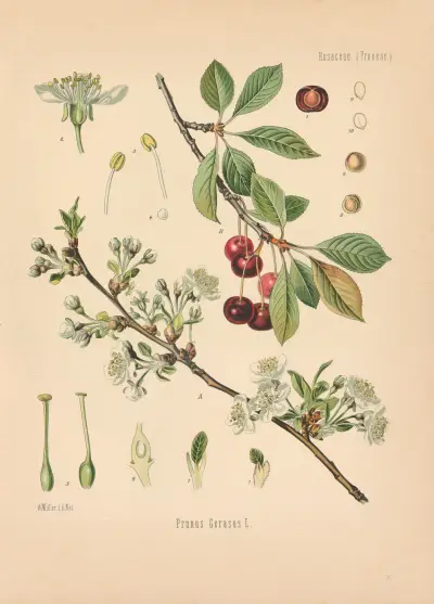 Prunus Cerasus av Gustav Pabst