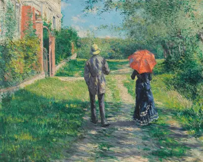 Chemin Montant av Gustave Caillebotte