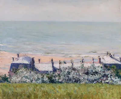 Die Dächer des Hôtel des Roches Noires, Trouville von Gustave Caillebotte