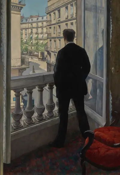 Young Man at His Window av Gustave Caillebotte