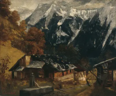 An Alpine Scene av Gustave Courbet