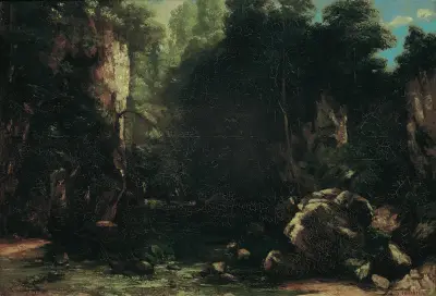 Der Schattige Bach av Gustave Courbet