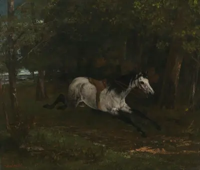 Durchgehendes Pferd av Gustave Courbet