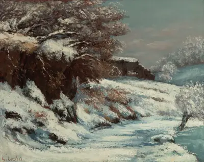 Effet De Neige av Gustave Courbet