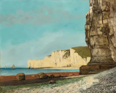 Étretat; Les Falaises av Gustave Courbet