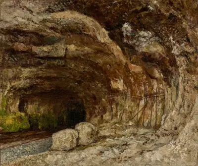 Grotto of Sarrazine near Nans-sous-Sainte-Anne av Gustave Courbet