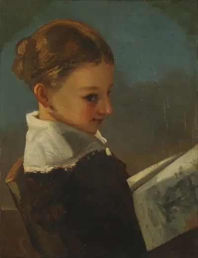 Julieta Courbet A La Edad De Diez Años av Gustave Courbet