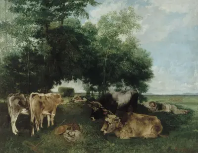 La Sieste Pendant La Saison Des Foins av Gustave Courbet