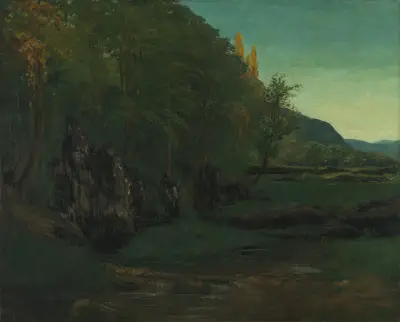 Landscape From Jura av Gustave Courbet