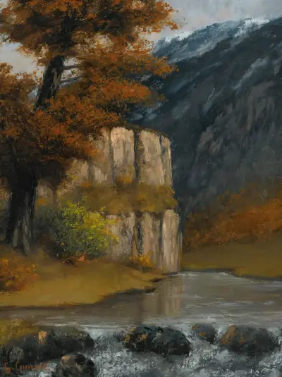 Landscape Near Ornans av Gustave Courbet