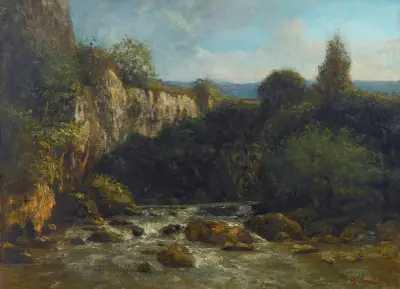 Les Gorges De La Loue av Gustave Courbet